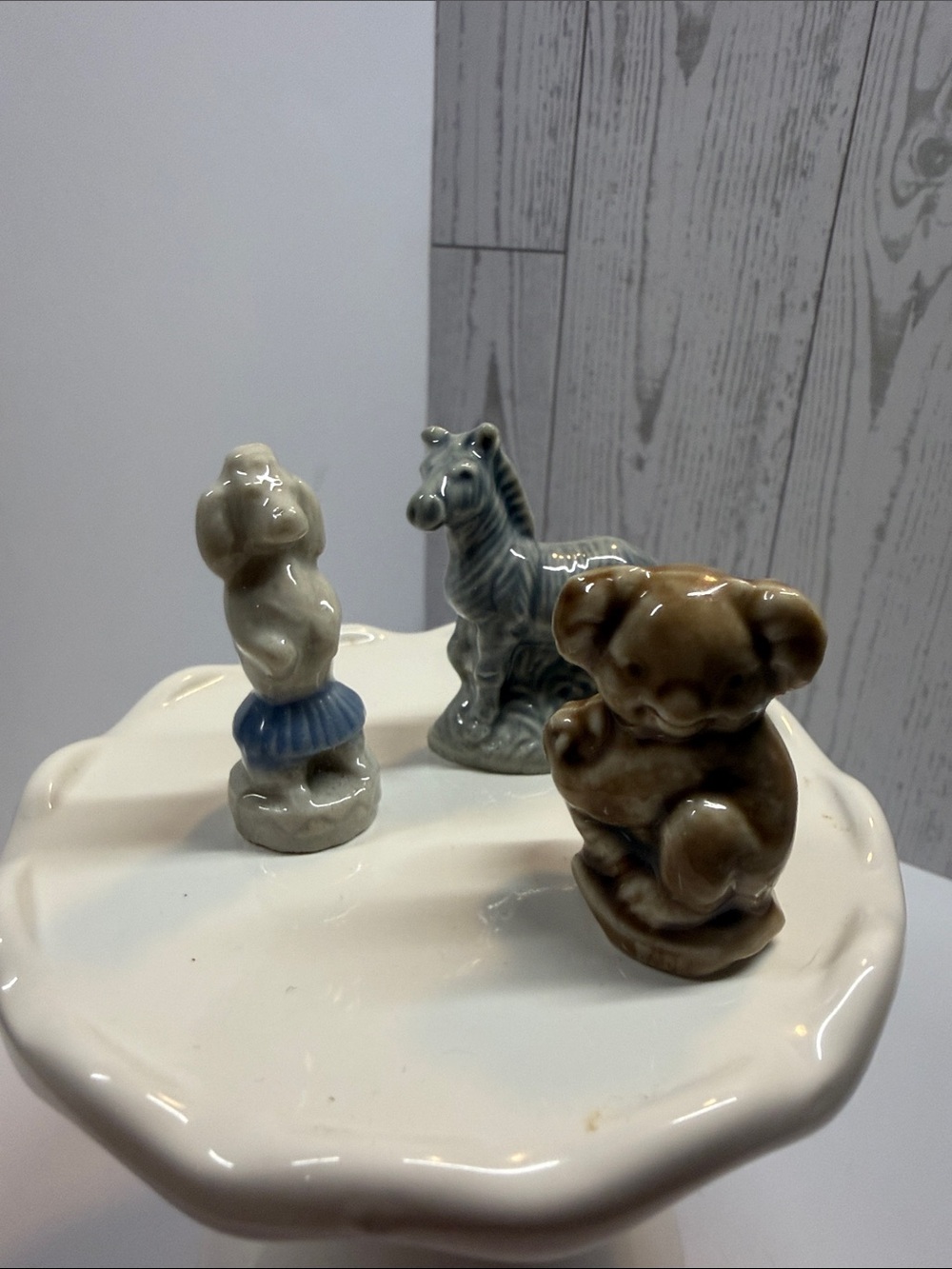 Neutral Ceramic Animal Figurine Trio - Brown, Gray & Cream